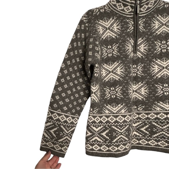 Deane & White Vintage Lambs Wool Blend Nordic Fair Isle Style Sweater Sz M - Picture 7 of 11